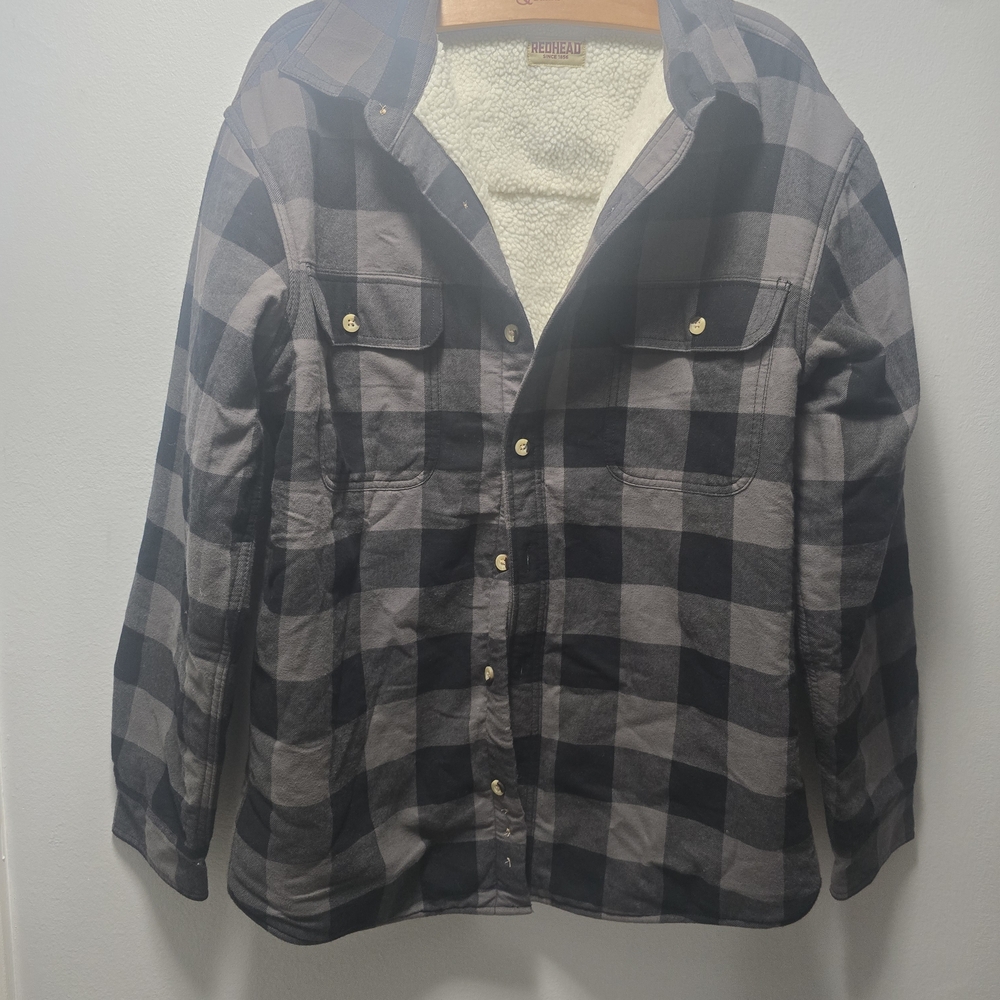 RedHead Black and Gray Plaid Jacket
